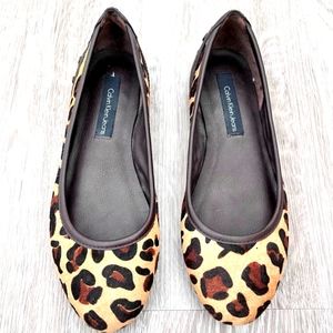 CALVIN KLEIN Dyed Calf Fur Flats Size 7